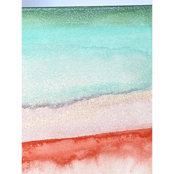 Art Original Cloud Line Watercolor Mixed Media Painting on 5x7in AquaBord Panel - Picture 3 of 5